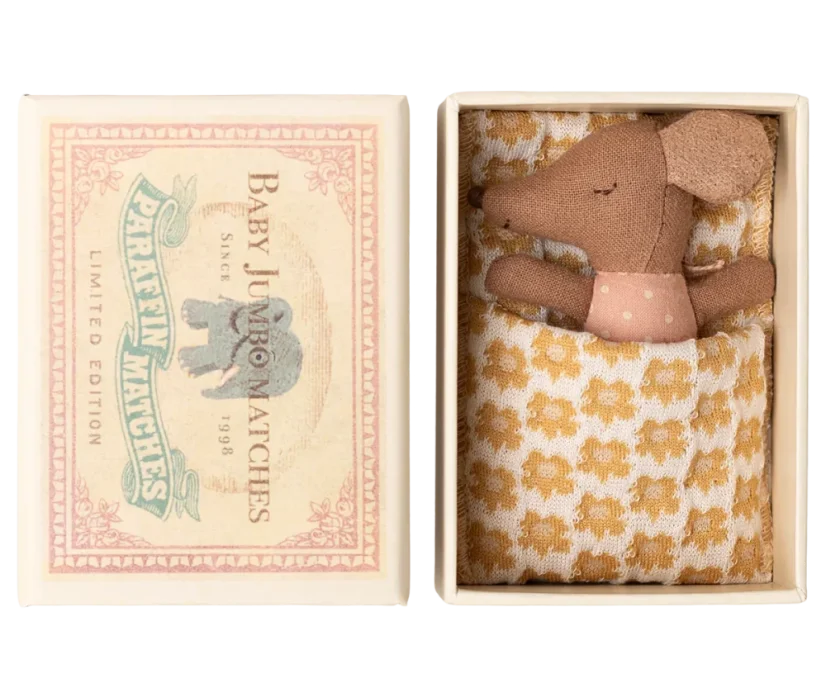 Babymaus in einer Schachtel rose Maileg