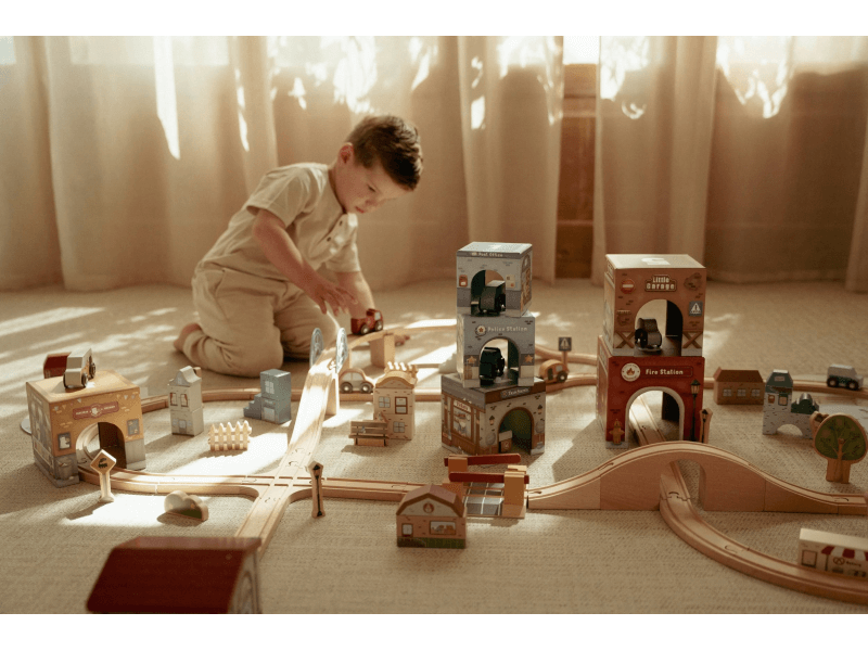 Little Dutch Kostky stohovací s autíčky