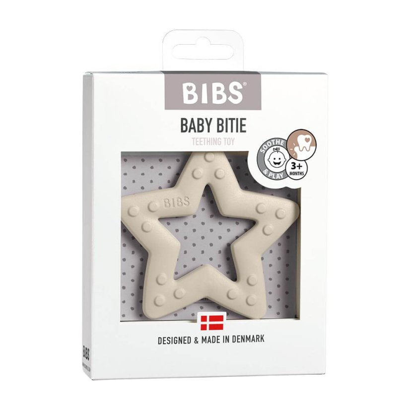 BIBS Baby Bitie kousátko STAR různé druhy - BIBS Baby Bití kousátko: Ivory