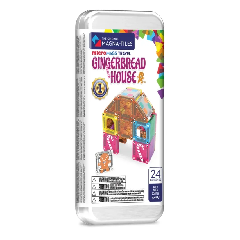 MAGNA-TILES Magnetická stavebnica microMAGS Gingerbread House Travel Set 24 dielov