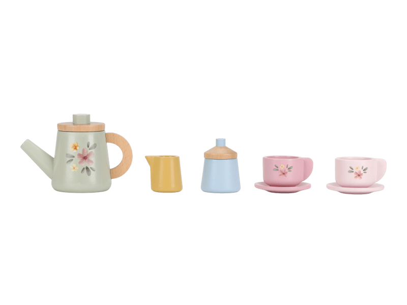 Little Dutch Teeservice aus Holz mit Blumendruck