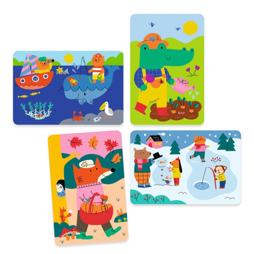 4 roční období magické vybarvování vodou