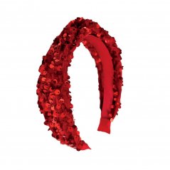 Rotes Pailletten-Stirnband