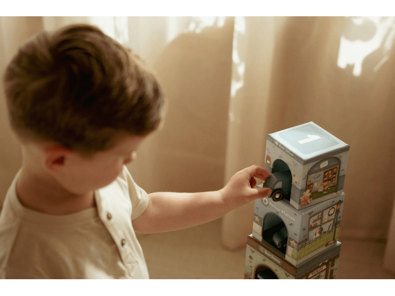 Little Dutch Kostky stohovací s autíčky