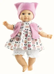 Realistisches Babymädchen Tona in einer rosa Weste