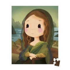 Umělecké puzzle pro děti v kufříku Leonardo da Vinci  100 ks