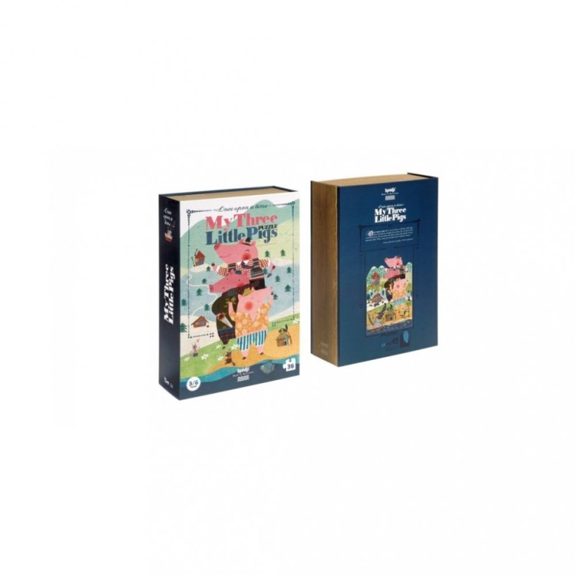 Großes Puzzle Drei kleine Schweinchen - 36 Teile