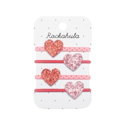 Gumičky Love Heart Glitter