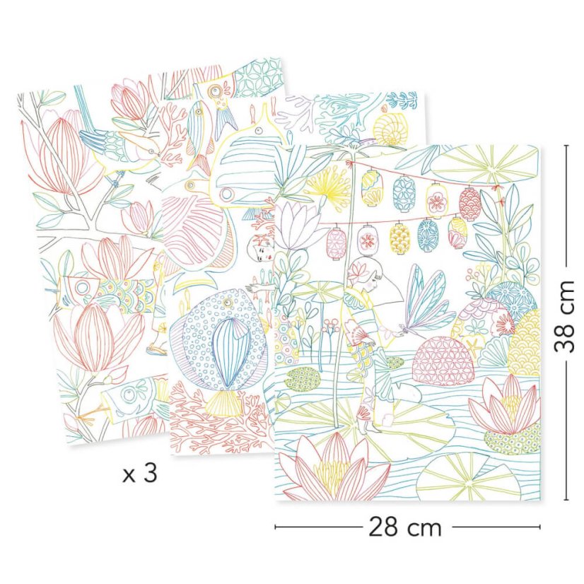 Große Malvorlagen Vögel (3 Poster)