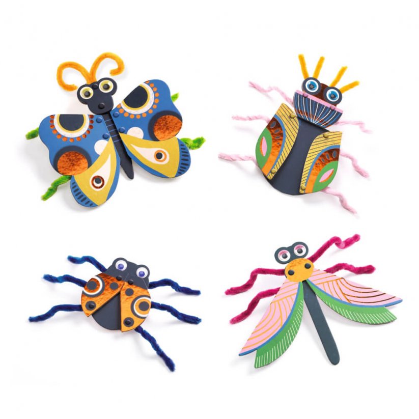 Figuren aus behaarten Drähten - Insekten