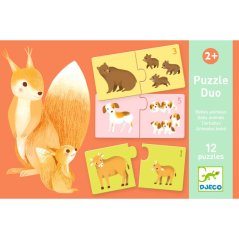 Puzzle-Duo Tierbabys, 12 Puzzles (24 Teile)