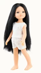 Bábika Paola v pyžamku dlhé vlasy