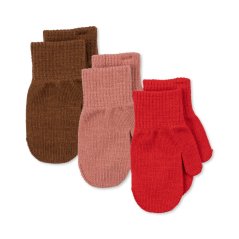 Balenie 3 ks palčiakov rose/pecan/scarlet rôzne veľkosti