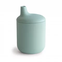 Mushie silikonová sklenička s náustkem - různé barvy