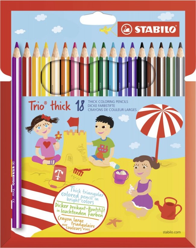 Dreieckige Buntstifte STABILO Trio Dick 18 Stk