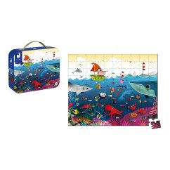 Detské puzzle Svet pod vodou v kufríku 100 dielov