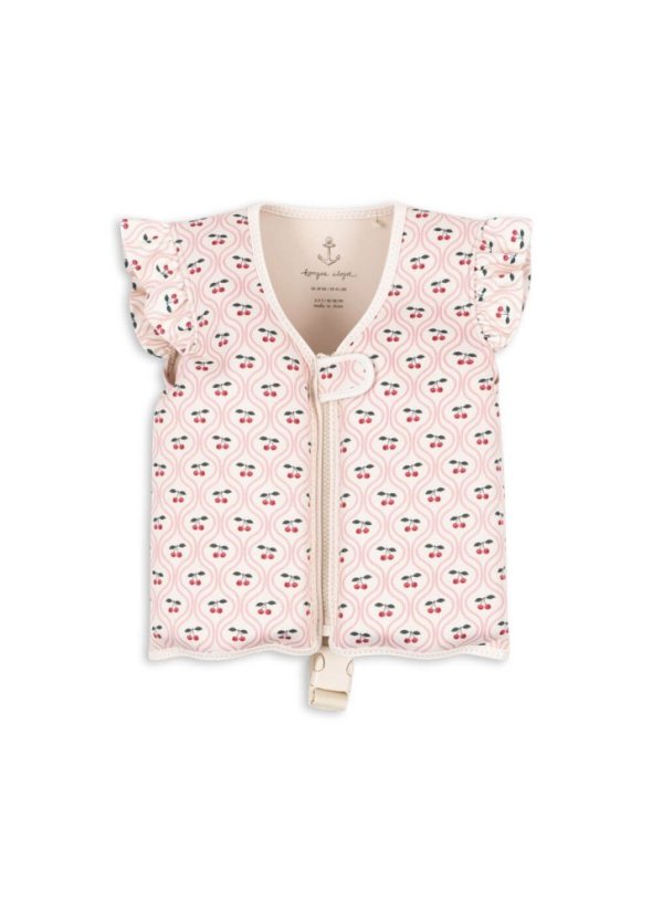 Neoprenová plovací vesta Cherry pink motif