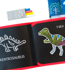 Maľovanky s kriedami JAQ JAQ BIRD Dinosaury