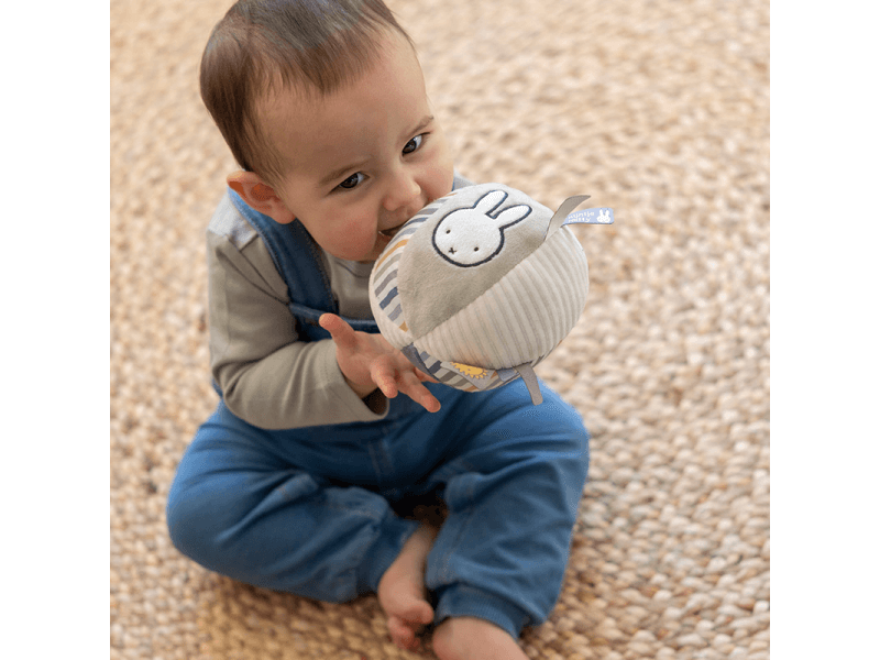 Little Dutch Loptička textilná králiček miffy fluffy blue