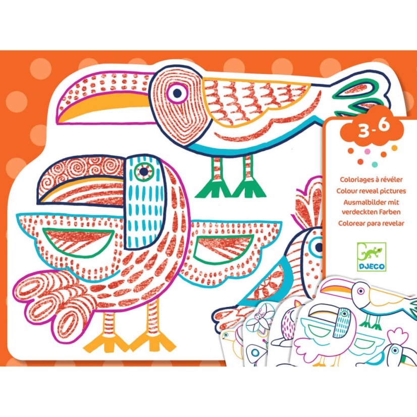 Familien wilder Tiere. Magisches Ausmalen mit Buntstiften