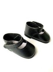 Topánky pre bábiky 32 cm - Nízke čierne sandálky