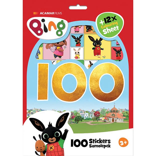100 samolepiek s maľovankovými listami Bing