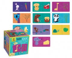 Duo puzzle Baby logic- Čo jedia zvieratká?