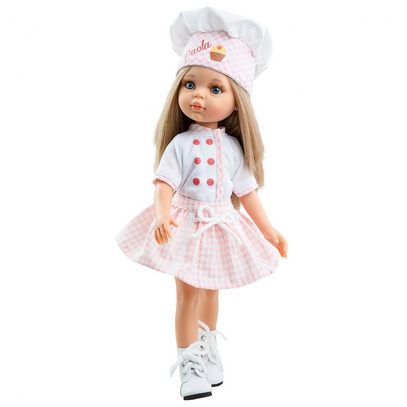Oblečenie pre bábiky 32 cm - Šaty cukrárka Carla