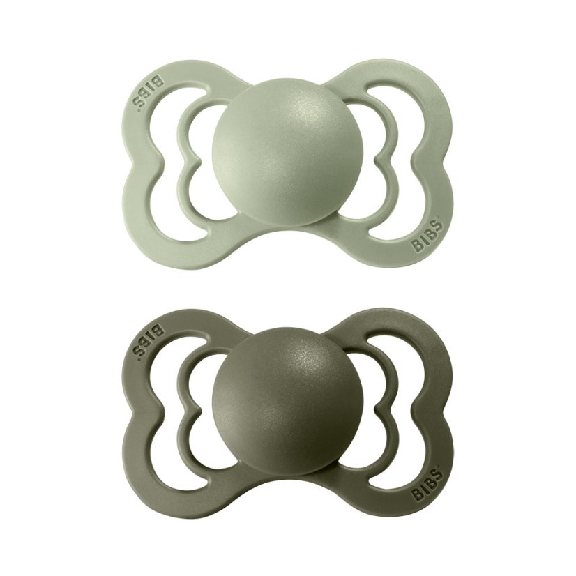 BIBS Supreme Naturkautschuk-Schnuller 2 Stück – Größe 1 verschiedene Typen - BIBS Supreme-Schnuller: vanilla/peach