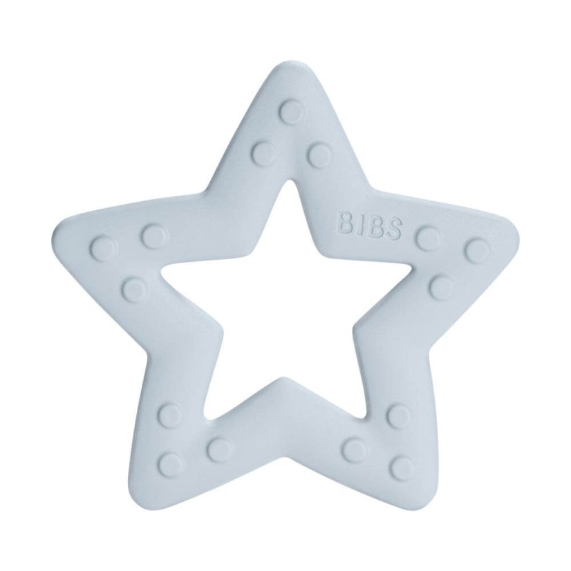 BIBS Baby Beating Beißring STAR verschiedene Ausführungen - BIBS Baby Beating Beißring: Baby blue