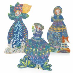 Hübsches Kleid: Kratzpapierfiguren