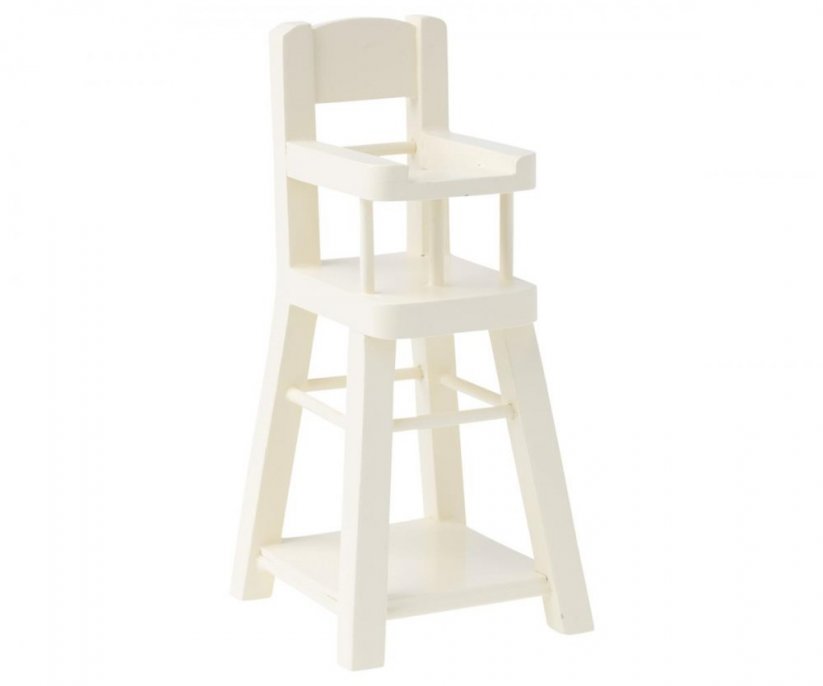 Jídelní židle vysoká mikro bíla Maileg