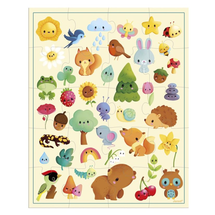 Janod Puzzle v kufríku Príroda 20 ks