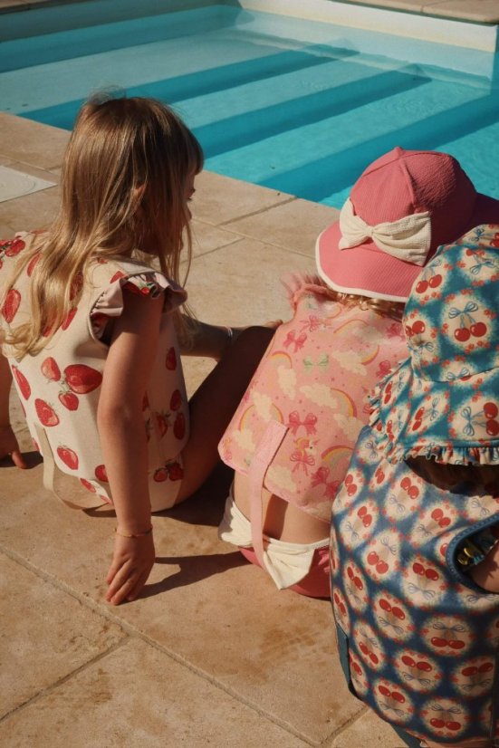 Neoprenová plovací vesta Cherry bow blue