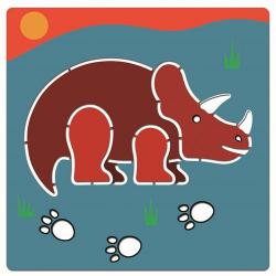 Kreslenie podľa šablóny Dinosaury