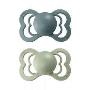 BIBS Supreme Naturkautschuk-Schnuller 2 Stück – Größe 1 verschiedene Typen - BIBS Supreme-Schnuller: vanilla/peach