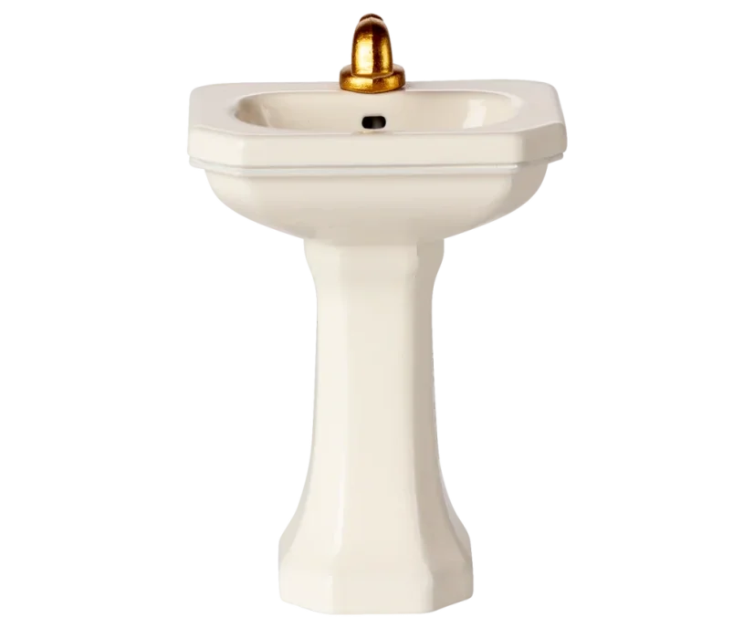 Cremeweißes Waschbecken Maileg