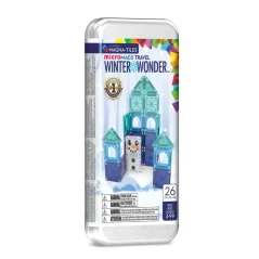 Magnetická stavebnice microMAGS Winter Wonderland Travel Set 26 dílů