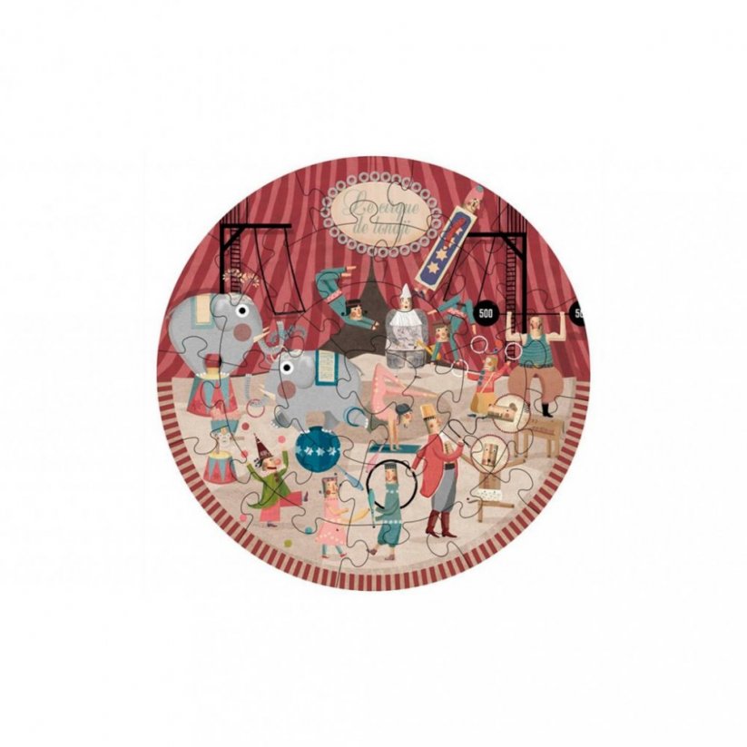 Kruhové puzzle Cirkus - 36 dílků