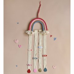 Büroklammerhalter in leuchtendem Regenbogen