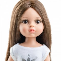 Bábika Carol v pyžamku dlhé vlasy