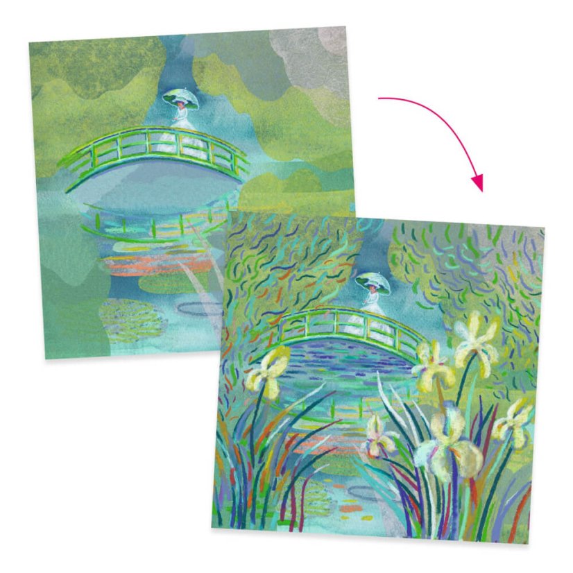 Inspired by Claude Monet: Lekná na rybníku