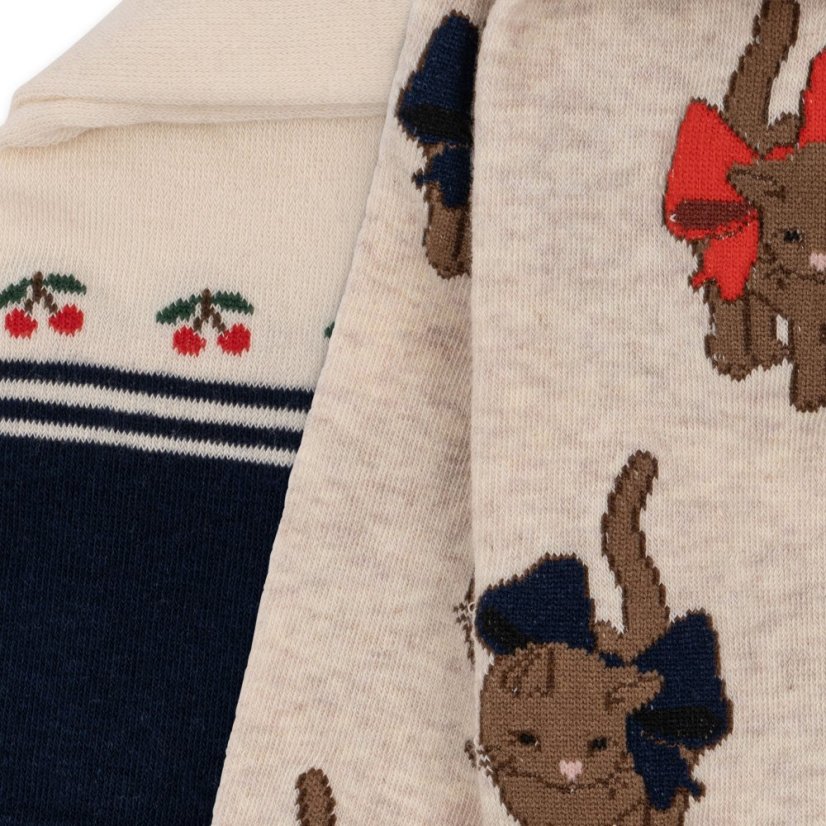 Punčochy 2ks cherry/cat různé velikosti