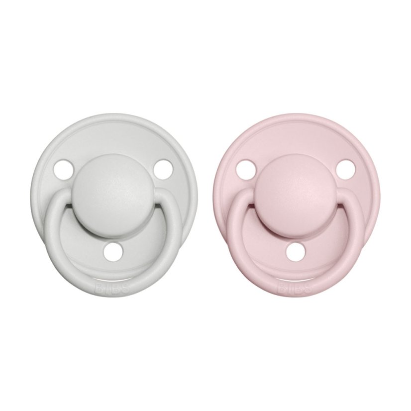 BIBS De Lux dudlíky z přírodního kaučuku 2ks - velikost 1 různé druhy - BIBS De Lux dudlíky z přírodního kaučuku 2ks: coral/ruby
