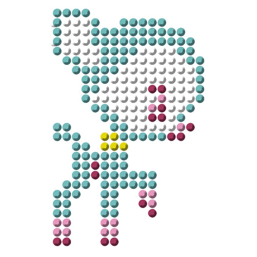 Kreatívna sada Výroba nálepiek Pixel obrázky s kryštálikmi Atelier Midi
