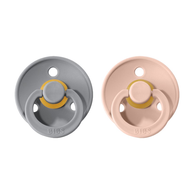 BIBS Colour dudlíky z přírodního kaučuku 2ks – velikost 1 - BIBS Colour dudlíky z přírodního kaučuku 2ks: cloud-blush