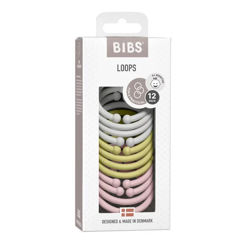 BIBS Loops Ringe 12 Stück Dunst-Wiese-Blüte