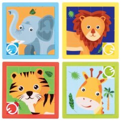 Posuvné puzzle africké zvieratká, plastové náhodný výber