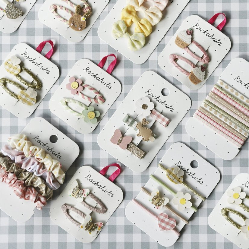 Elastické gumičky set Bunny Gingham