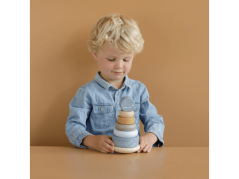 Little Dutch Einsteckringe aus Holz, blauer Ozean